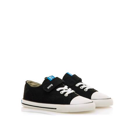 Sneakers garçon fermeture à lacets + scratch Bleu ciel+Blue marine+Noir - Bleu+White 17 - vertbaudet enfant 