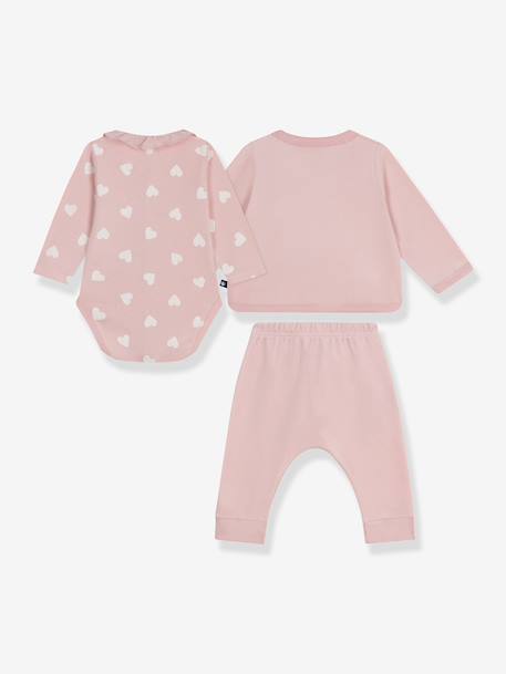 Coffret cadeau ensemble bébé velours 3 pièces rose 2 - vertbaudet enfant 