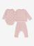 Coffret cadeau ensemble bébé velours 3 pièces rose 2 - vertbaudet enfant 