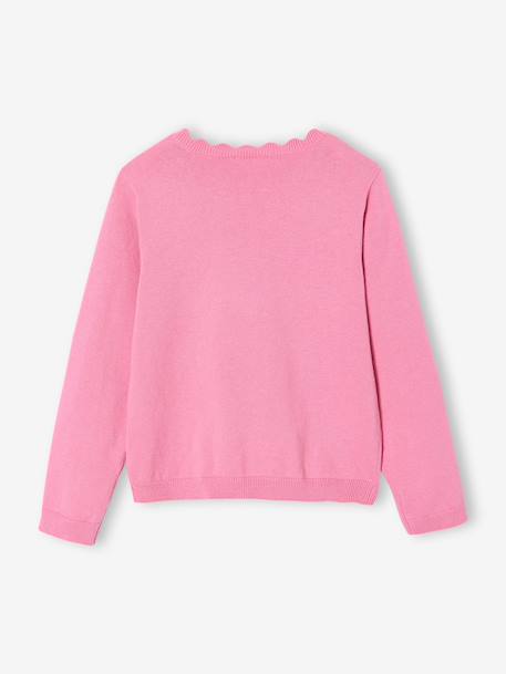 Pull fille personnalisable mandarine+marine+pivoine+vert de gris 11 - vertbaudet enfant 