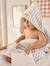 Cape de bain personnalisable + gant de toilette DANS LES NUAGES rayé bleu 2 - vertbaudet enfant 