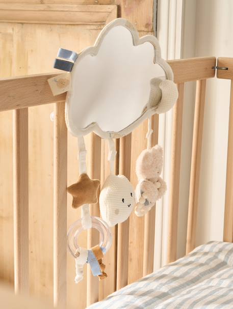 Jouet miroir NUAGE à suspendre ou à poser blanc 1 - vertbaudet enfant 