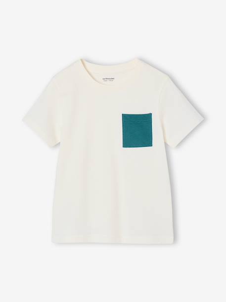 Lot 3 T-shirts manches courtes bleu pétrole+caramel+marine+noix de pécan+vert amande+vert sauge 4 - vertbaudet enfant 