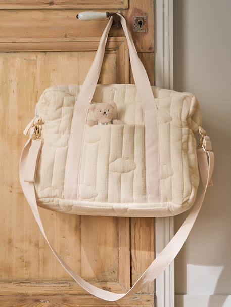 Sac à langer COLINA gaze de coton Nuages+Teddy 1 - vertbaudet enfant 