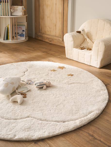 Tapis rond Nuage beige 1 - vertbaudet enfant 