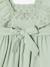 Robe de cérémonie en gaze de coton fille manches en broderie anglaise rose pâle+vert sauge 10 - vertbaudet enfant 