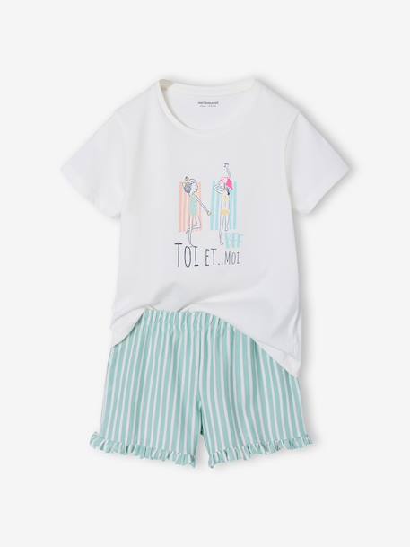 Lot de 2 pyjashort fille écru 5 - vertbaudet enfant 