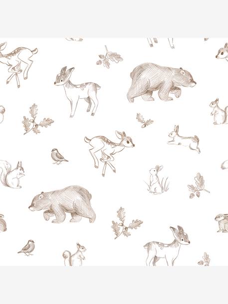 Papier peint FOREST FRIENDS blanc imprimé 1 - vertbaudet enfant 