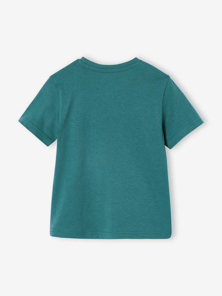 Lot 3 T-shirts manches courtes bleu pétrole+caramel+marine+noix de pécan+vert amande+vert sauge 5 - vertbaudet enfant 