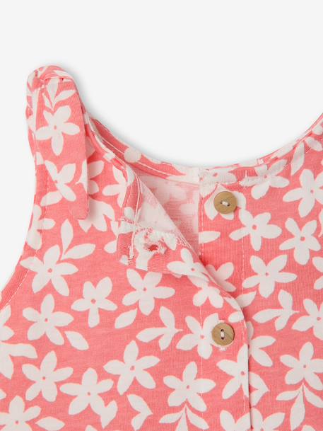 Combinaison bébé fille imprimée bleu imprimé+corail 8 - vertbaudet enfant 