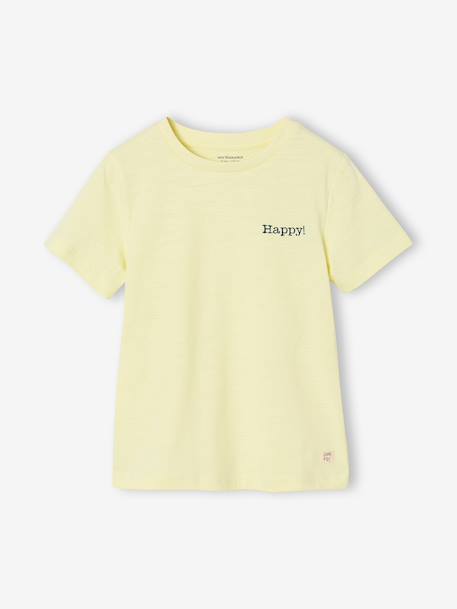 T-shirt garçon personnalisable manches courtes aubergine+blanc+BLEU+jaune pâle+mangue+sauge 20 - vertbaudet enfant 