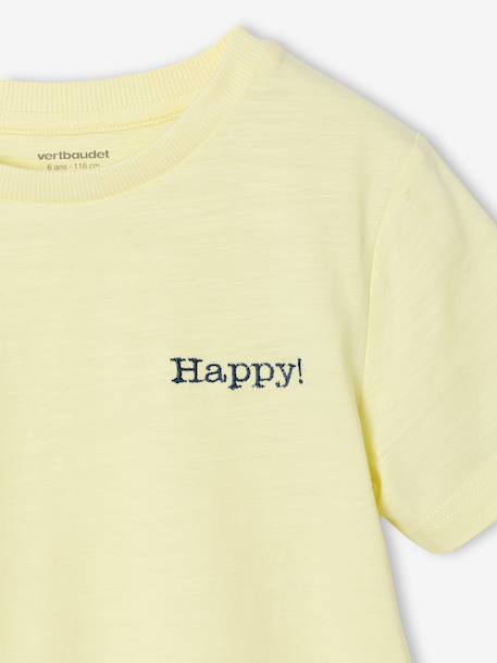T-shirt garçon personnalisable manches courtes aubergine+blanc+BLEU+jaune pâle+mangue+sauge 22 - vertbaudet enfant 