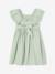 Robe de cérémonie en gaze de coton fille manches en broderie anglaise rose pâle+vert sauge 9 - vertbaudet enfant 