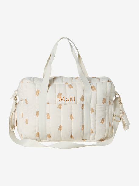 Sac à langer COLINA gaze de coton Nuages+Teddy 18 - vertbaudet enfant 