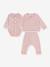Coffret cadeau ensemble bébé velours 3 pièces rose 1 - vertbaudet enfant 