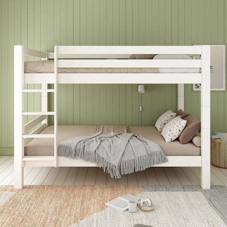 Lit superposé h160 séparable extra-solide en bois massif hercule Blanc 2 - vertbaudet enfant 