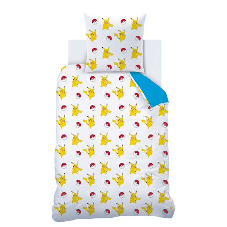 Parure de lit imprimée 100% coton, pokemon pokéball Bleu 5 - vertbaudet enfant 