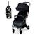 Poussette Kinderkraft APINO légère et compacte avec pliage automatique, dossier inclinable et roues increvables Gris+Noir 1 - vertbaudet enfant 