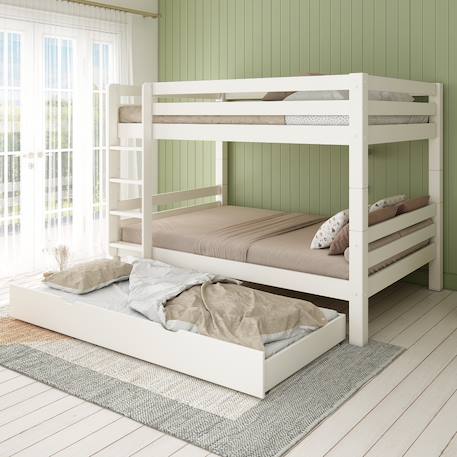 Lit superposé h160 séparable extra-solide en bois massif hercule Blanc 4 - vertbaudet enfant 