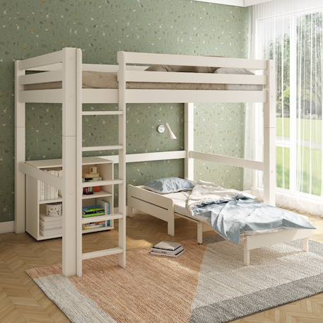 Lit mezzanine extra-solide en bois massif  hercule Blanc 5 - vertbaudet enfant 