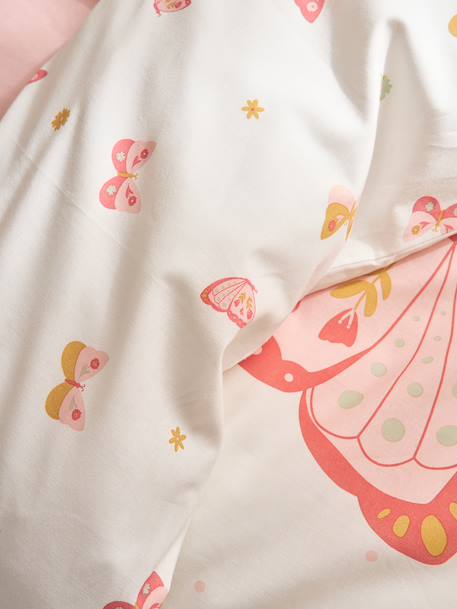 Parure housse de couette et taie d'oreiller ENVOLEE rose imprimé 4 - vertbaudet enfant 