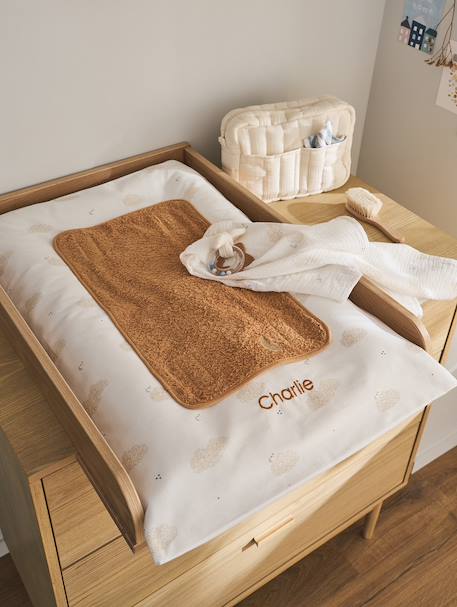 Matelas à langer et 2 tapis de change personnalisable DANS LES NUAGES blanc imprimé 2 - vertbaudet enfant 