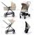 Poussette NEWLY 4 en 1 avec Siège 2 en 1 Transformable, MINK PRO i-Size, Travel System et Pliage Facile Beige+Gris+Noir 6 - vertbaudet enfant 