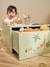 Table d'activités avec coffre de rangement beige+rose 16 - vertbaudet enfant 