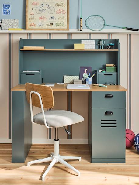 Bureau enfant/ado avec rangement - MISTRAL bleu grisé 2 - vertbaudet enfant 
