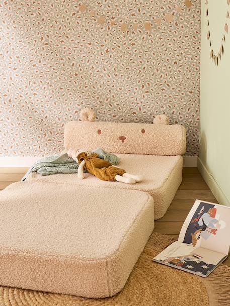Chauffeuse enfant en sherpa Ourson camel 2 - vertbaudet enfant 