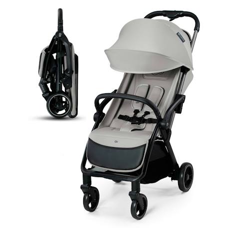 Poussette Kinderkraft APINO légère et compacte avec pliage automatique, dossier inclinable et roues increvables Noir 1 - vertbaudet enfant 
