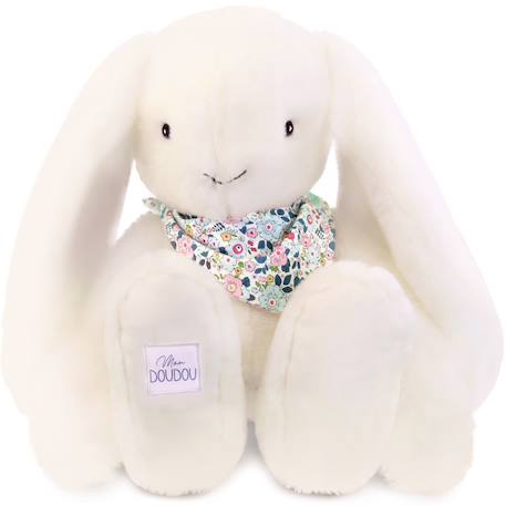 Peluche lapin fleurette Blanc 1 - vertbaudet enfant 