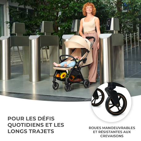 Poussette Légère voyage, pliage automatique, jusqu'à 24 kg - Apino Beige+Gris+Multicolore 17 - vertbaudet enfant 