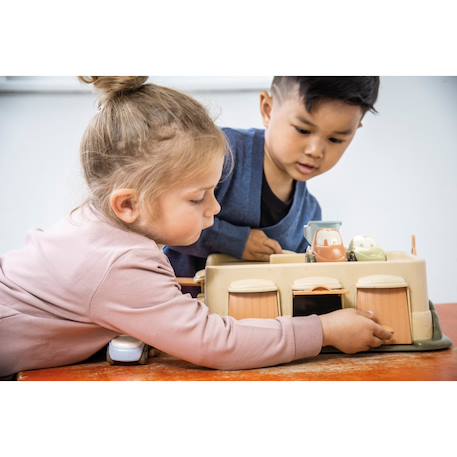 Garage avec petites voitures bioplastique - 3 voitures Pastel 4 - vertbaudet enfant 