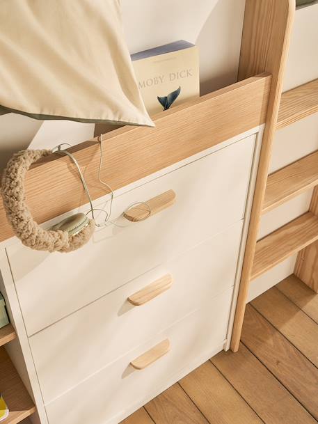 Lit enfant mi-hauteur studio 90x190cm +bureau blanc 3 - vertbaudet enfant 