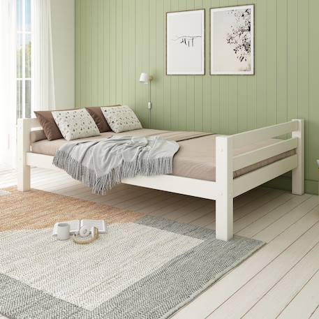 Lit ado extra-solide en bois massif hercule Blanc 1 - vertbaudet enfant 