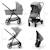 Poussette NEWLY 4 en 1 avec Siège 2 en 1 Transformable, MINK PRO i-Size, Travel System et Pliage Facile Beige+Gris+Noir 12 - vertbaudet enfant 