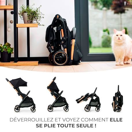 Poussette Légère voyage, pliage automatique, jusqu'à 24 kg - Apino Beige+Gris+Multicolore 2 - vertbaudet enfant 