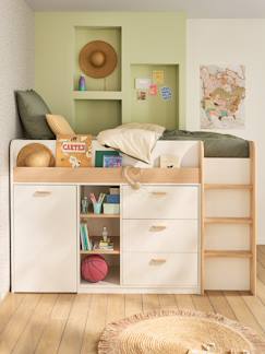Chambre et rangement-Chambre-Lit enfant mi-hauteur studio 90x190cm +bureau