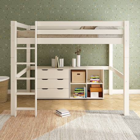 Lit mezzanine extra-solide en bois massif  hercule Blanc 6 - vertbaudet enfant 