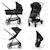 Poussette NEWLY 3 en 1 avec Siège 2 en 1 Transformable, MINK PRO i-Size, Pliage Facile et Roues Increvables Beige+Gris+Noir 18 - vertbaudet enfant 