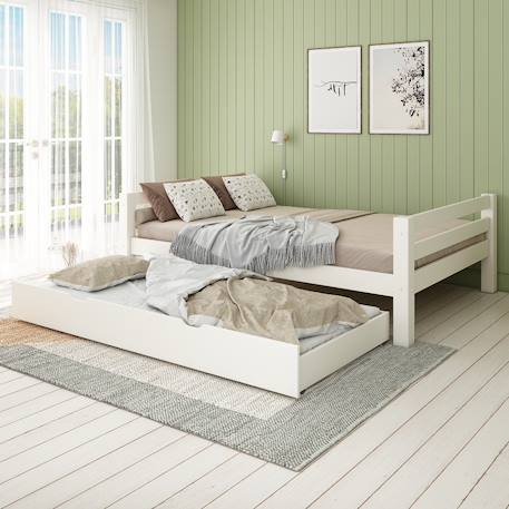Lit ado extra-solide en bois massif hercule Blanc 3 - vertbaudet enfant 