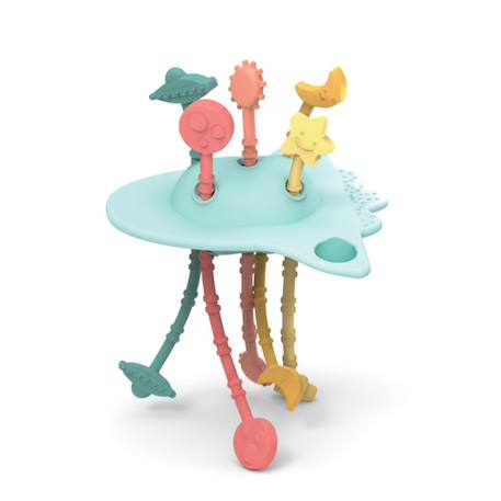Jouet à tirer sensoriel vaisseau spatial Multi-coloured 2 - vertbaudet enfant 