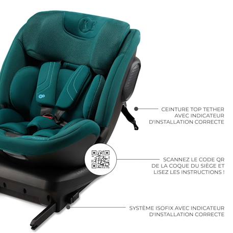Siege auto xpedition 3 i size pratique confortable Beige+Gris+Noir+Vert 23 - vertbaudet enfant 