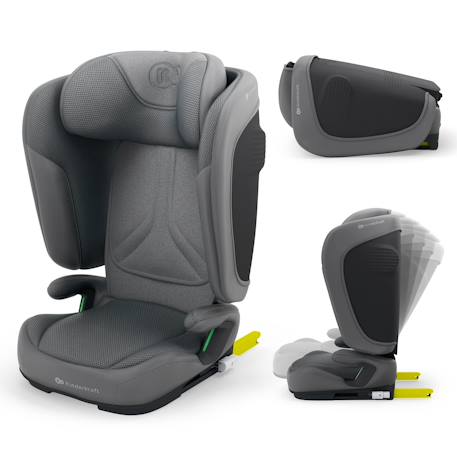 Siège Auto UNITY 2 i-Size Pliable avec ISOFIX, Dossier Inclinable 5 Positions et SPS+ H-GUARD Bleu anthracite+Gris+Noir+Vert 6 - vertbaudet enfant 