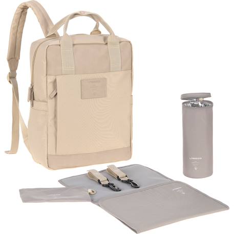 Sac à dos à langer vividal beige green label Beige 3 - vertbaudet enfant 