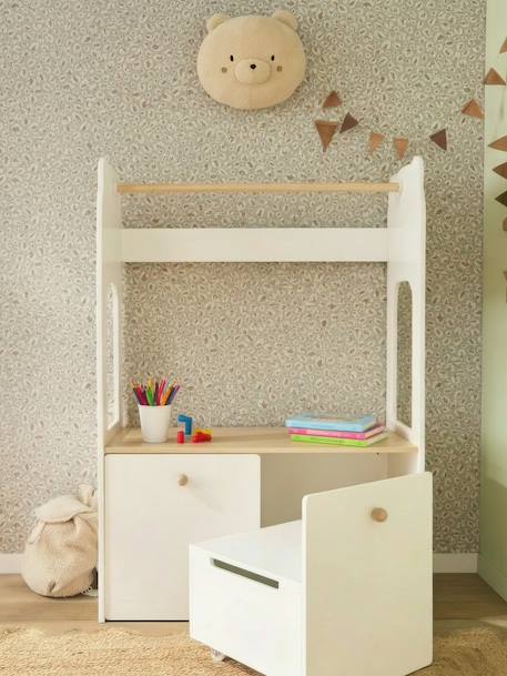 Portant et bureau enfant 2 en 1 Ourson blanc 2 - vertbaudet enfant 