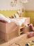 Lit enfant surélevé avec rangements cannage LIGNE POÉSIE rose nude 2 - vertbaudet enfant 