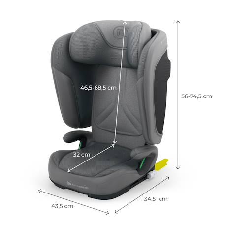 Siège Auto UNITY 2 i-Size Pliable avec ISOFIX, Dossier Inclinable 5 Positions et SPS+ H-GUARD Bleu anthracite+Gris+Noir+Vert 11 - vertbaudet enfant 