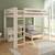 Lit mezzanine extra-solide en bois massif  hercule Blanc 4 - vertbaudet enfant 